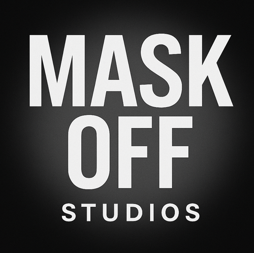 Black background with 'MASK OFF STUDIOS' text in white